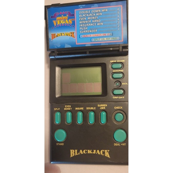Blackjack Handheld Game Vtg 1994 Mini Vegas Electronic Games. Tested works great - Picture 4 of 7
